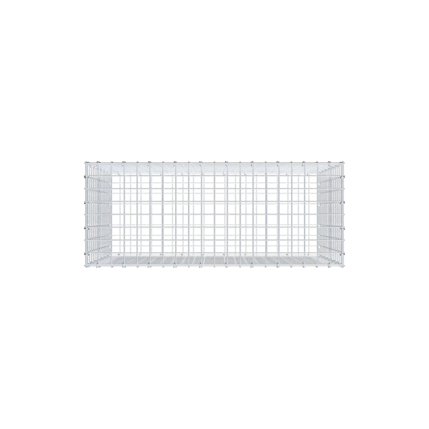 Gabion 100 cm x 70 cm x 40 cm (L x H x D), maskstorlek 5 cm x 5 cm, C-ring