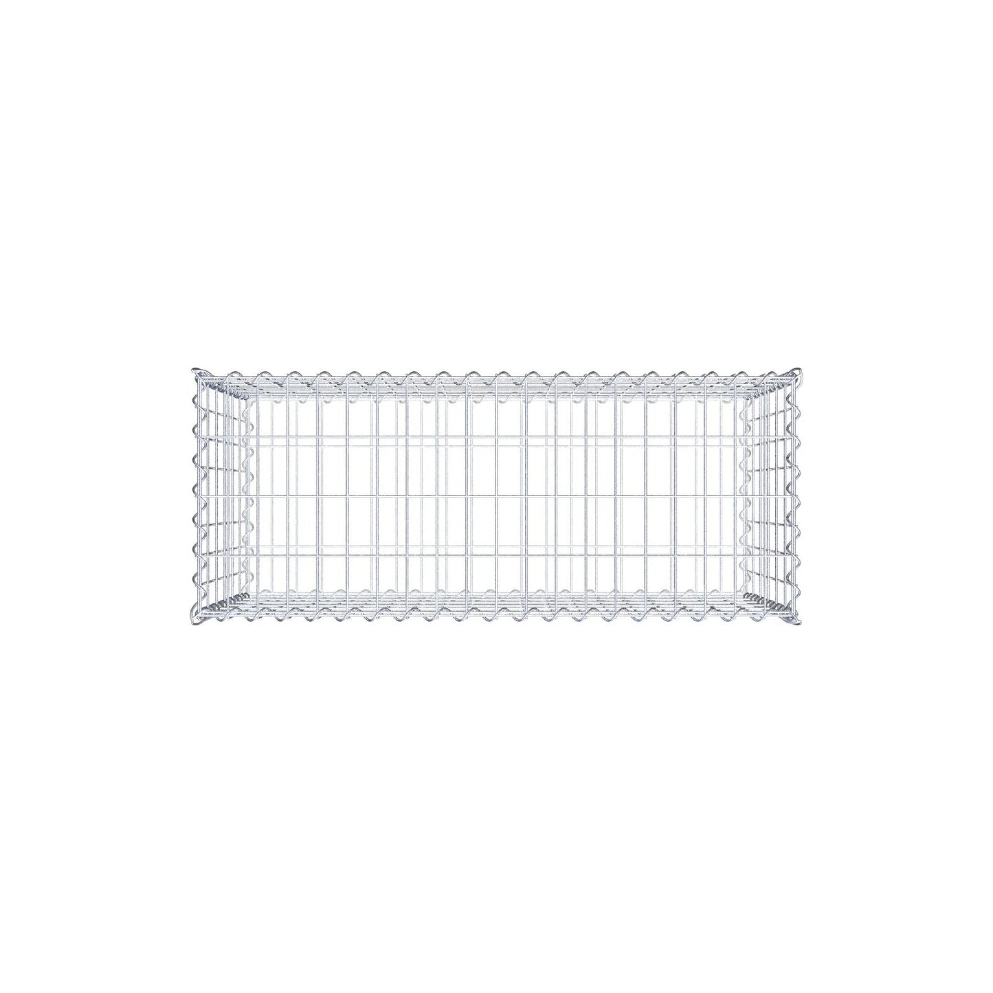 Gabion 100 cm x 60 cm x 40 cm (L x H x D), maskestørrelse 5 cm x 10 cm, spiral