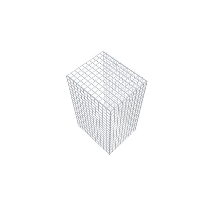 Monteret gabion type 4 100 cm x 60 cm x 50 cm (L x H x D), maskestørrelse 5 cm x 5 cm, C-ring