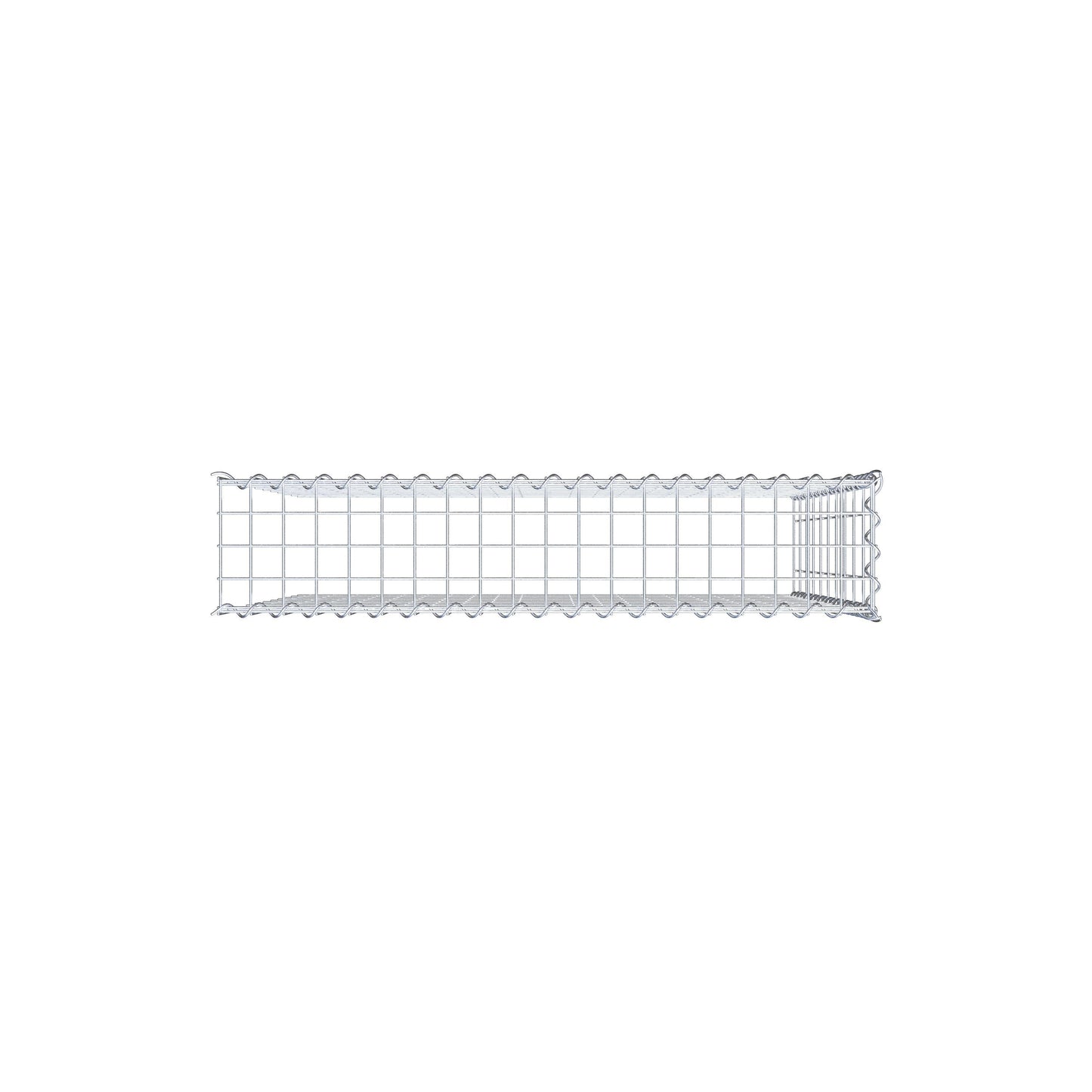 Gabião tipo 4 100 cm x 100 cm x 20 cm (C x A x P), malhagem 5 cm x 10 cm, espiral