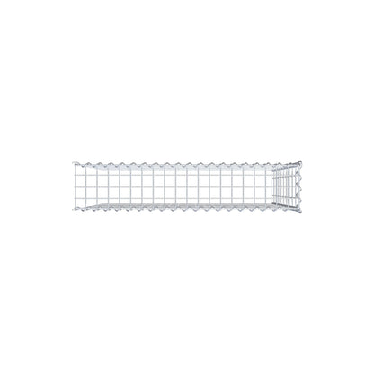 Gabião tipo 4 100 cm x 100 cm x 20 cm (C x A x P), malhagem 5 cm x 10 cm, espiral