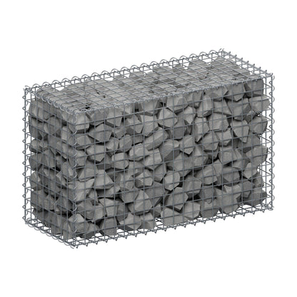 Gabion 100 cm x 60 cm x 40 cm (L x H x D), maskestørrelse 5 cm x 5 cm, spiral