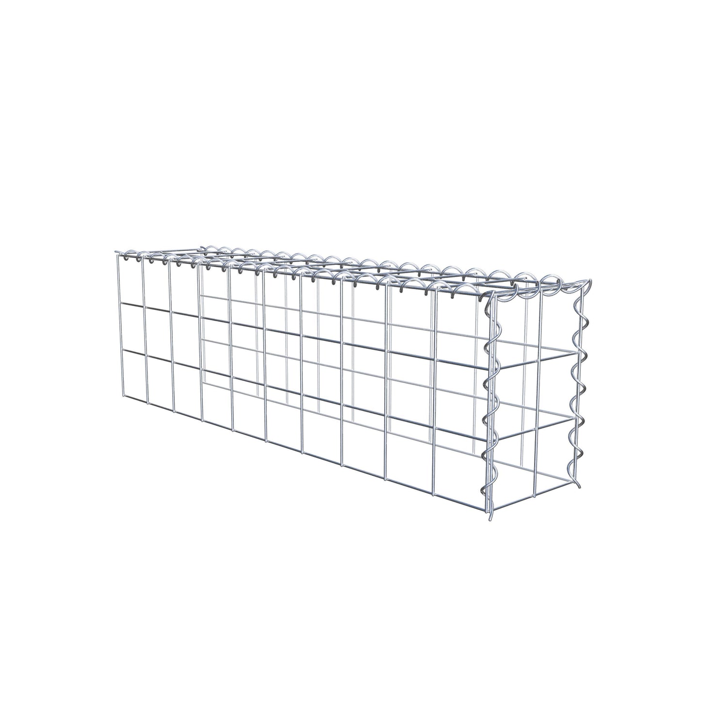 Gabião tipo 4 100 cm x 30 cm x 20 cm (C x A x P), malhagem 10 cm x 10 cm, espiral