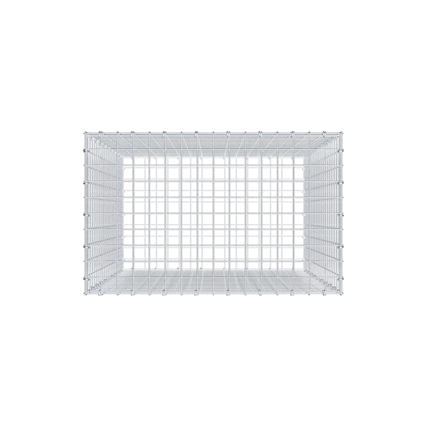 Gabion 100 cm x 80 cm x 50 cm (L x H x D), maskstorlek 5 cm x 5 cm, C-ring