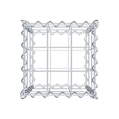 Gavión 30 cm x 30 cm x 30 cm (L x A x P), luz de malla 10 cm x 10 cm, en espiral