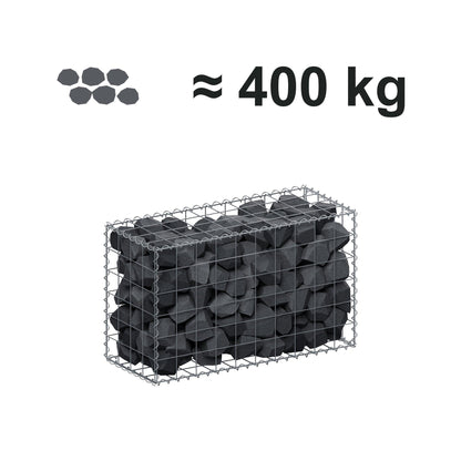 Gabião 100 cm x 60 cm x 40 cm (C x A x P), malhagem 10 cm x 10 cm, espiral