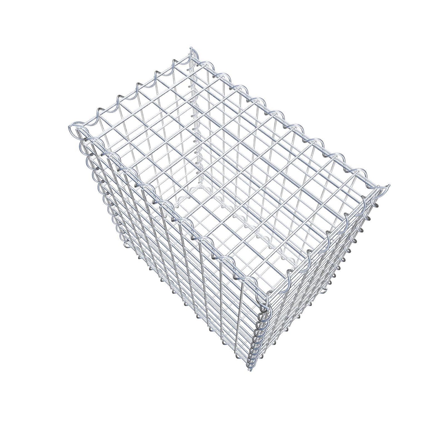 Gabione 50 cm x 50 cm x 30 cm (L x H x T), Maschenweite 5 cm x 5 cm, Spirale