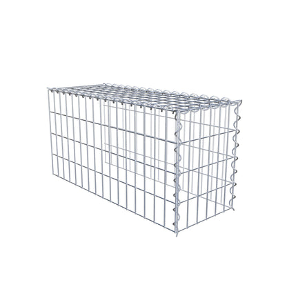 Gabião tipo 4 80 cm x 40 cm x 30 cm (C x A x P), malhagem 5 cm x 10 cm, espiral