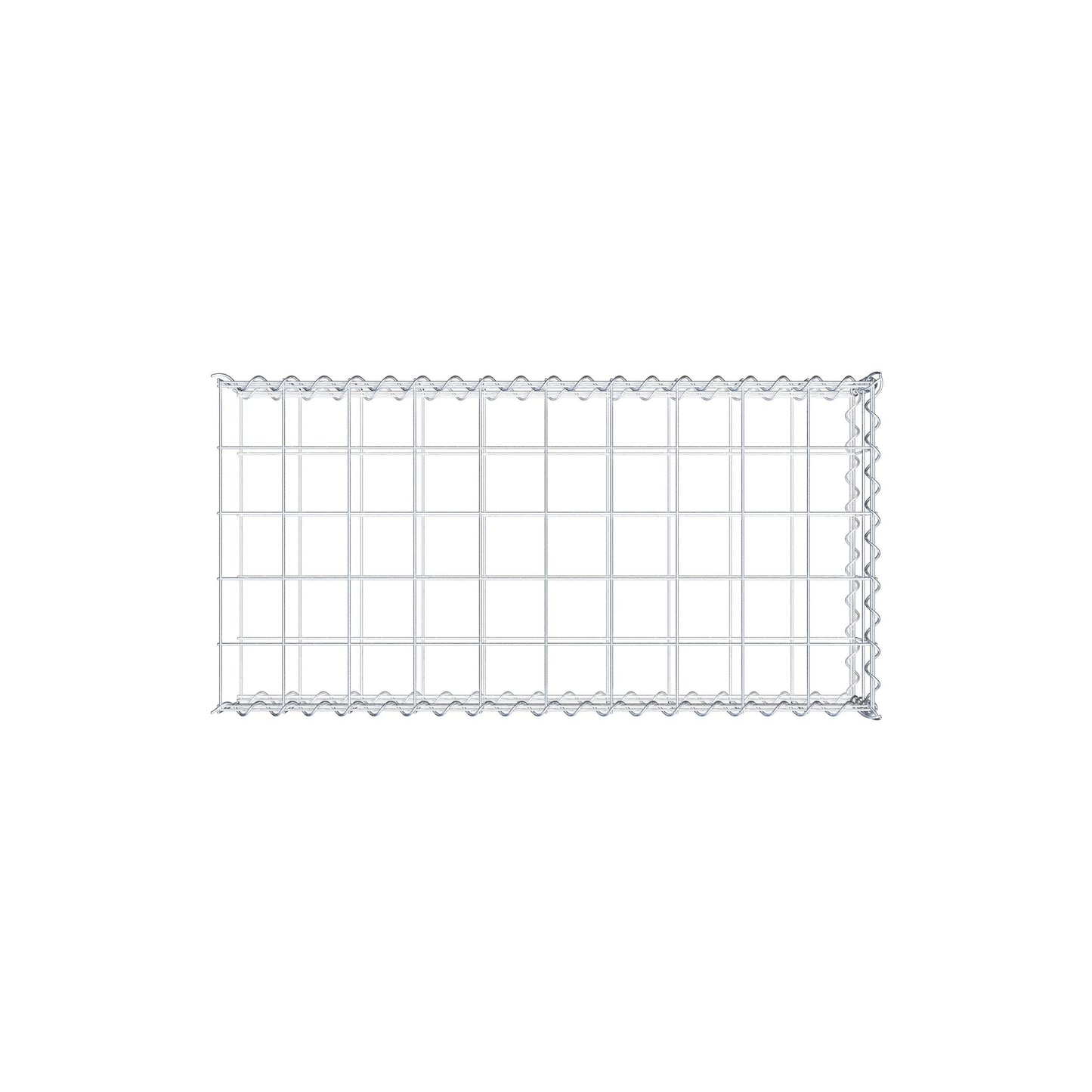 Anbaugabione Typ 2 100 cm x 20 cm x 50 cm (L x H x T), Maschenweite 10 cm x 10 cm, Spirale