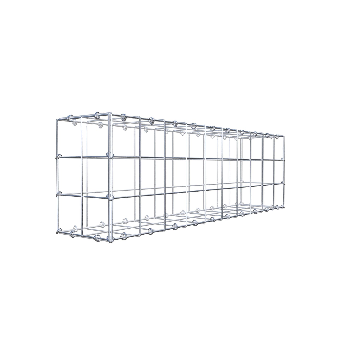 Gabion 100 cm x 30 cm x 20 cm (L x H x D), mesh size 10 cm x 10 cm, C-ring