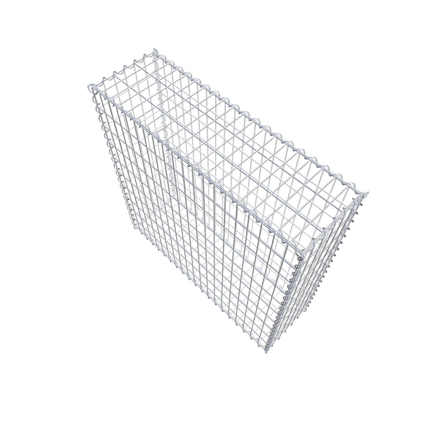 Juego de 2 gaviones de 100 cm x 100 cm x 30 cm (largo x alto x fondo), malla de 5 x 10 cm, en espiral