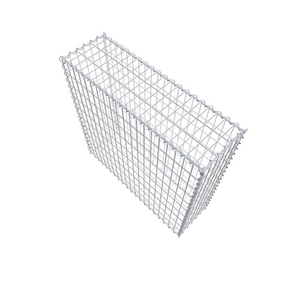 Juego de 2 gaviones de 100 cm x 100 cm x 30 cm (largo x alto x fondo), malla de 5 x 10 cm, en espiral