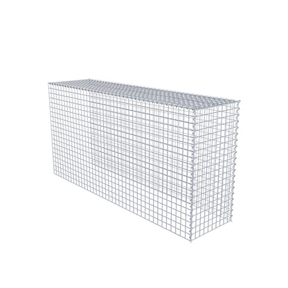 Opvokset gabion type 4 200 cm x 100 cm x 50 cm (L x H x D), maskestørrelse 5 cm x 5 cm, spiral