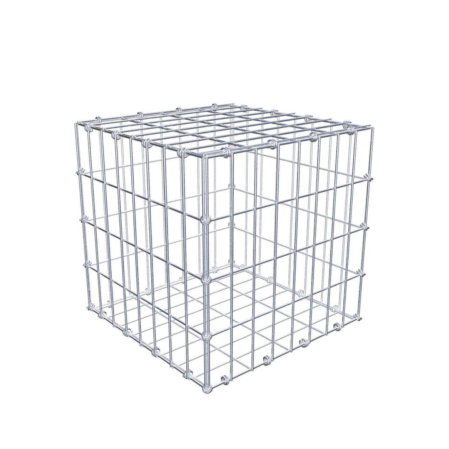 Gabião 40 cm x 40 cm x 40 cm (C x A x P), malhagem 5 x 10 cm, anel espiral
