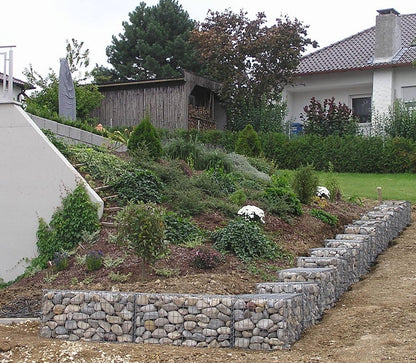 Set van 2 schanskorven 100 cm x 50 cm x 50 cm (L x H x D), maaswijdte 5 x 10 cm, spiraalvormig