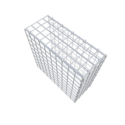 Monteret gabion type 4 50 cm x 50 cm x 20 cm (L x H x D), maskestørrelse 5 cm x 5 cm, C-ring