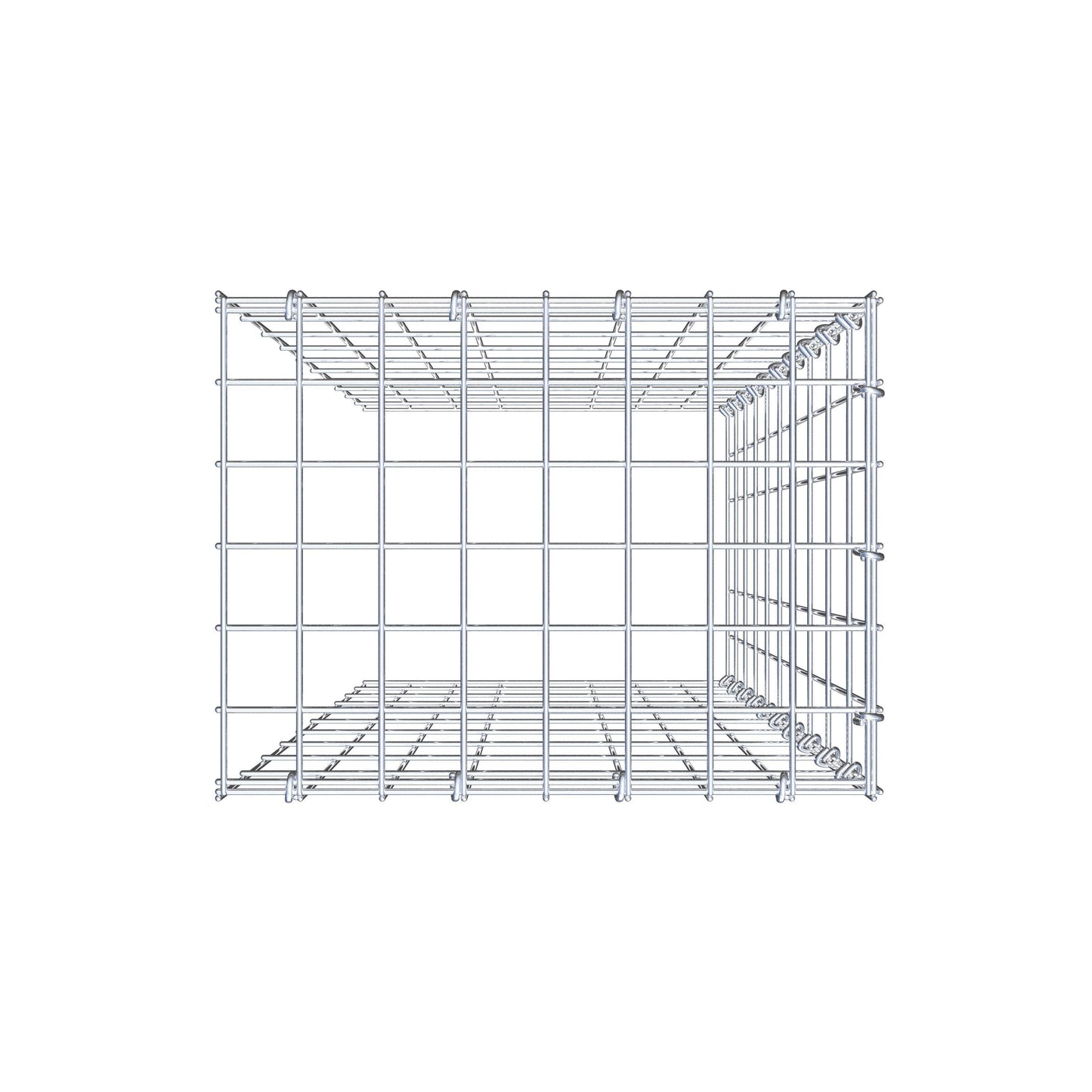 Gabbione aggiuntivo tipo 4 100 cm x 40 cm x 30 cm (L x H x P), maglia 5 cm x 10 cm, anello a C