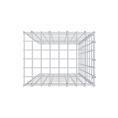 Gabbione aggiuntivo tipo 4 100 cm x 40 cm x 30 cm (L x H x P), maglia 5 cm x 10 cm, anello a C