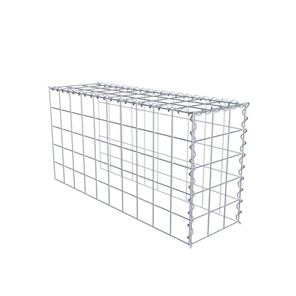 Opvokset gabion type 4 100 cm x 50 cm x 30 cm (L x H x D), maskestørrelse 10 cm x 10 cm, spiral