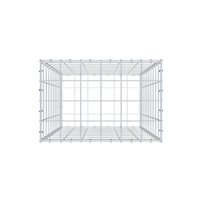 Gabion 100 cm x 60 cm x 40 cm (L x H x P), mailles 10 cm x 10 cm, anneau en C