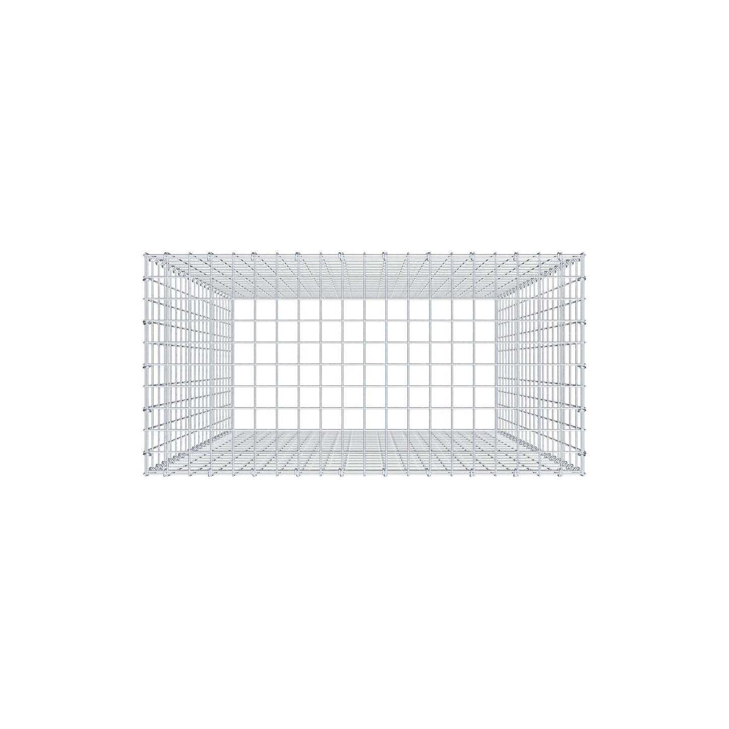 Anbaugabione Typ 3 200 cm x 100 cm x 50 cm (L x H x T), Maschenweite 5 cm x 10 cm, C-Ring