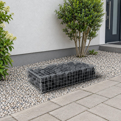 Gabion 100 cm x 20 cm x 50 cm (L x H x P), mailles 5 cm x 5 cm, spirale