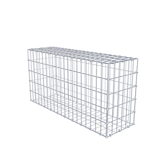 Gabione 100 cm x 50 cm x 30 cm (L x H x T), Maschenweite 5 x 10 cm, Spiralring