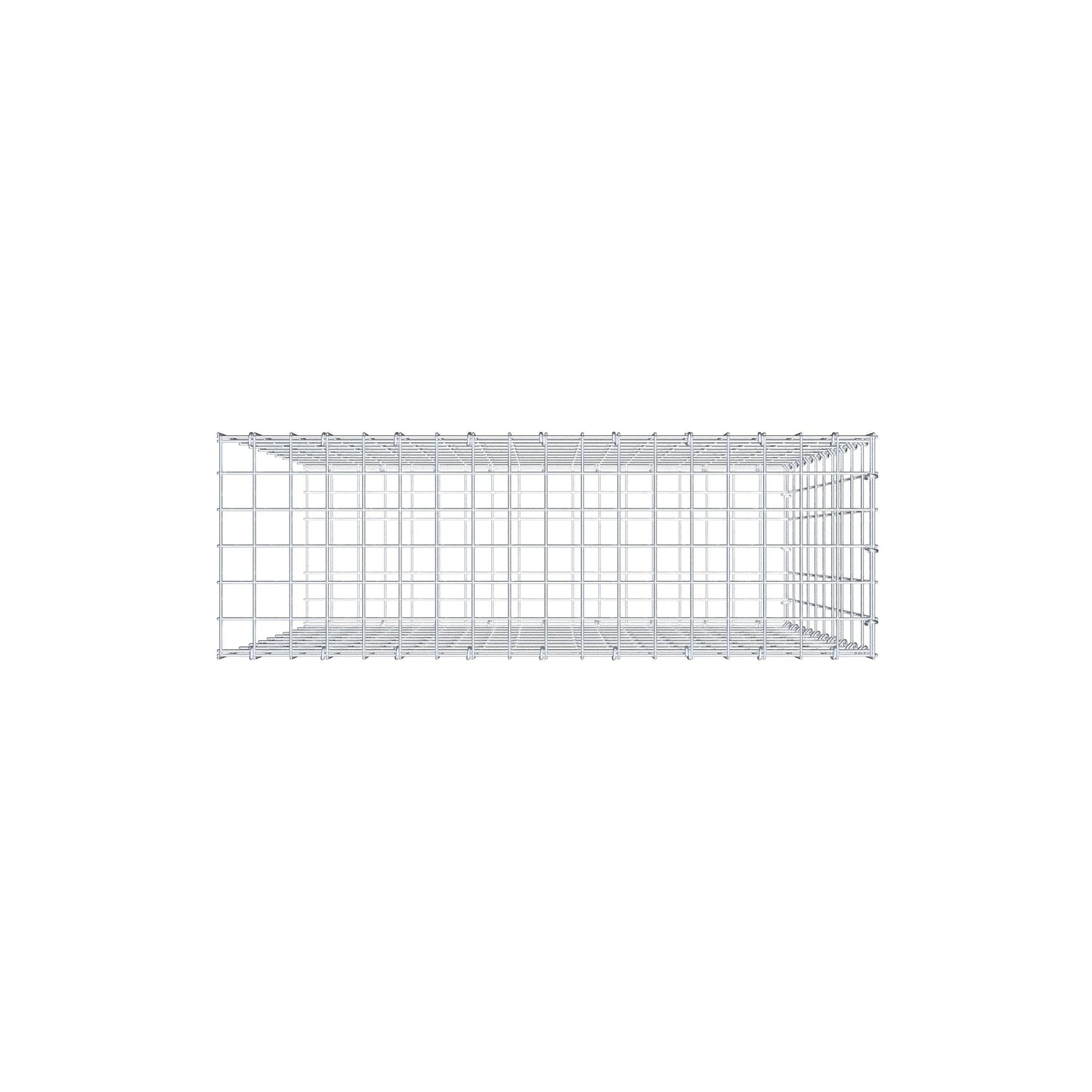 Fourche rapportée type 2 100 cm x 90 cm x 30 cm, mailles 5 cm x 10 cm, anneau en C