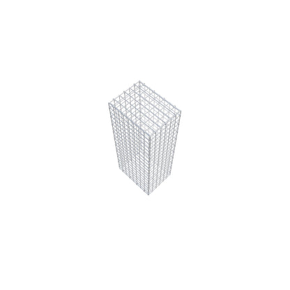 Gabion 100 cm x 40 cm x 30 cm (L x H x P), mailles 5 cm x 5 cm, anneau en C