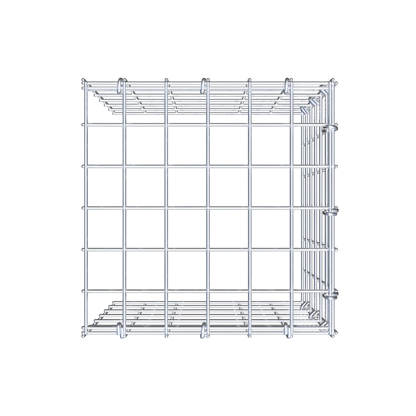 Gabião Tipo 4 30 cm x 30 cm x 30 cm (C x A x P), malhagem 5 cm x 5 cm, anel C