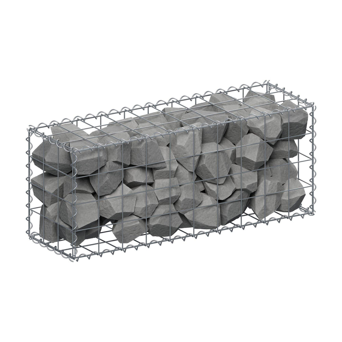 Gabion 100 cm x 40 cm x 30 cm (L x H x D), mesh size 10 cm x 10 cm, spiral