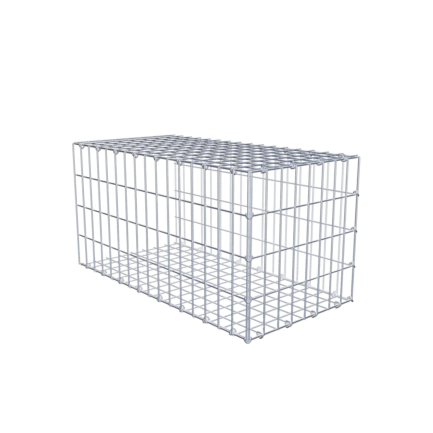 Gabião tipo 2 80 cm x 40 cm x 40 cm, malhagem 5 cm x 10 cm, anel C
