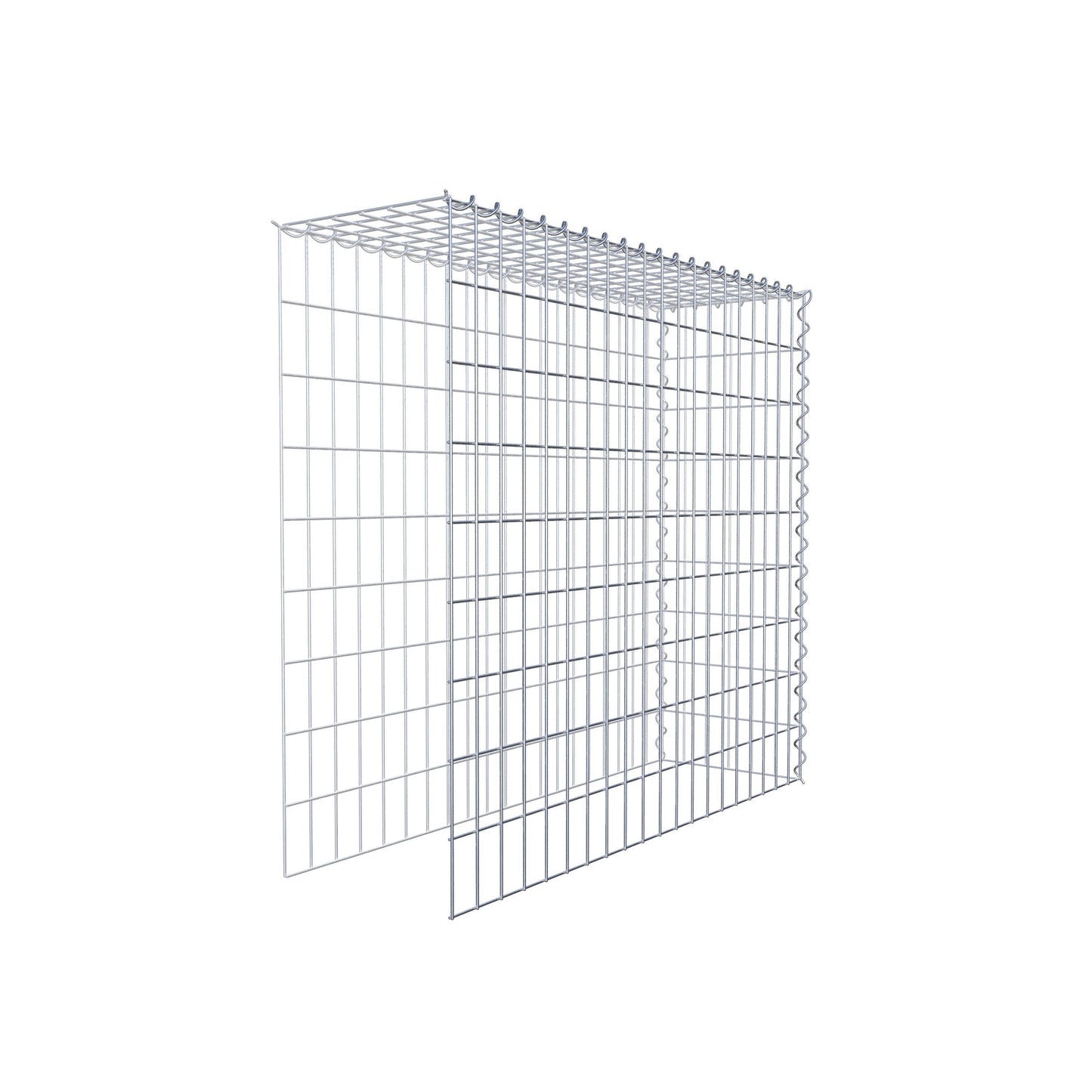Gabião Tipo 4 100 cm x 90 cm x 30 cm (C x A x P), malhagem 5 cm x 10 cm, espiral
