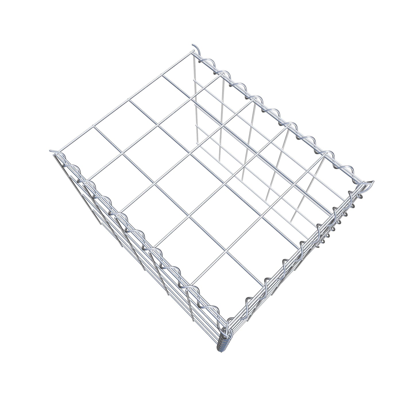 Gabion rapporté type 4 50 cm x 40 cm x 40 cm (L x H x P), mailles 10 cm x 10 cm, spirale