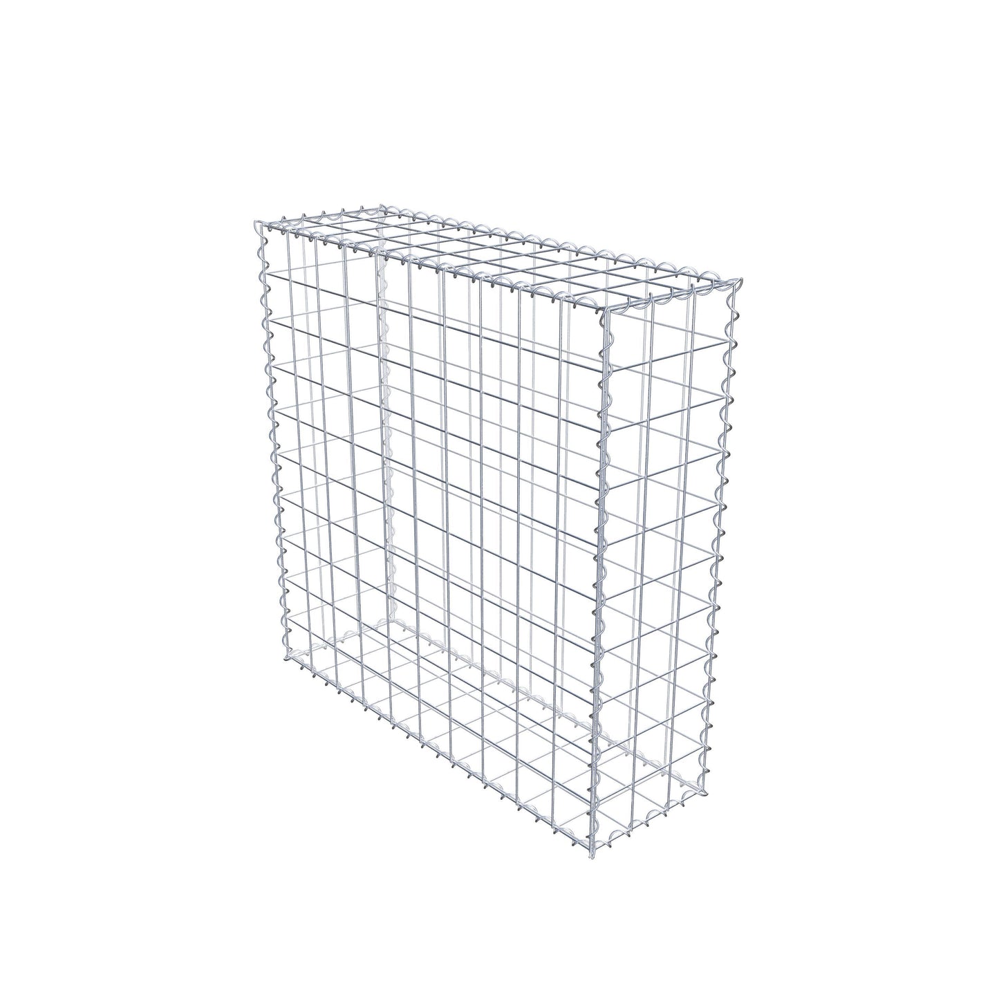 Gabion 100 cm x 100 cm x 30 cm (L x H x D), maskestørrelse 10 cm x 10 cm, spiral