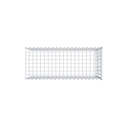 Opvokset gabion type 4 100 cm x 60 cm x 40 cm (L x H x D), maskestørrelse 5 cm x 10 cm, spiral