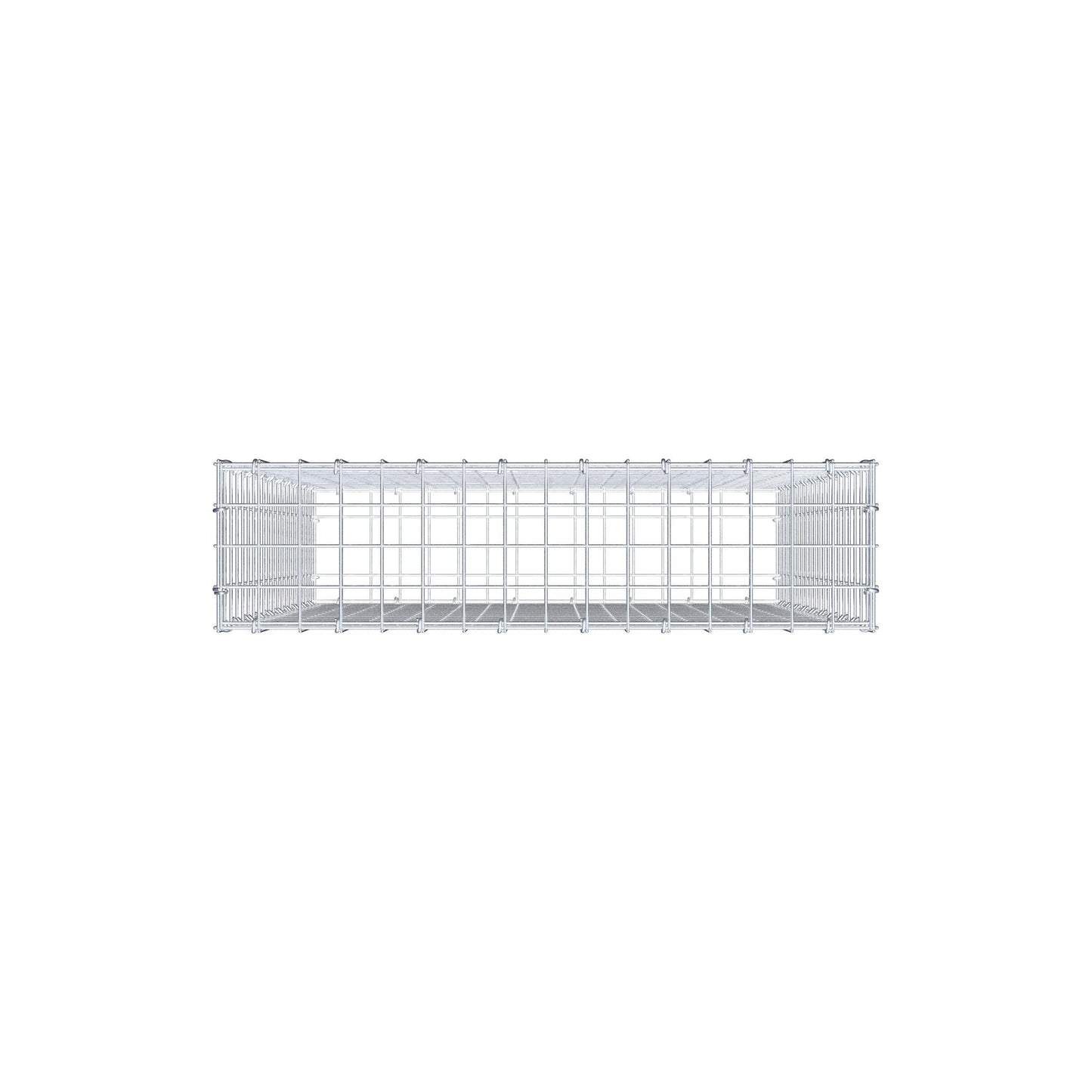 Gabion 100 cm x 80 cm x 20 cm (L x H x D), maskestørrelse 5 cm x 5 cm, C-ring