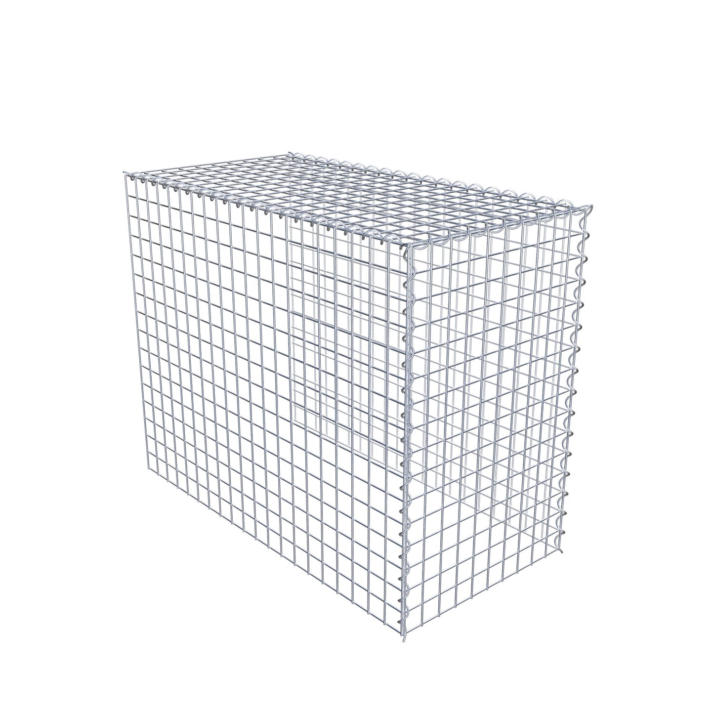 Gabião Tipo 4 100 cm x 80 cm x 50 cm (C x A x P), malhagem 5 cm x 5 cm, espiral