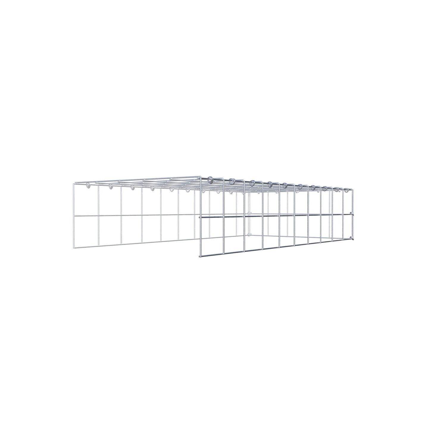 Gabião Tipo 4 100 cm x 20 cm x 50 cm (C x A x P), malhagem 10 cm x 10 cm, anel C