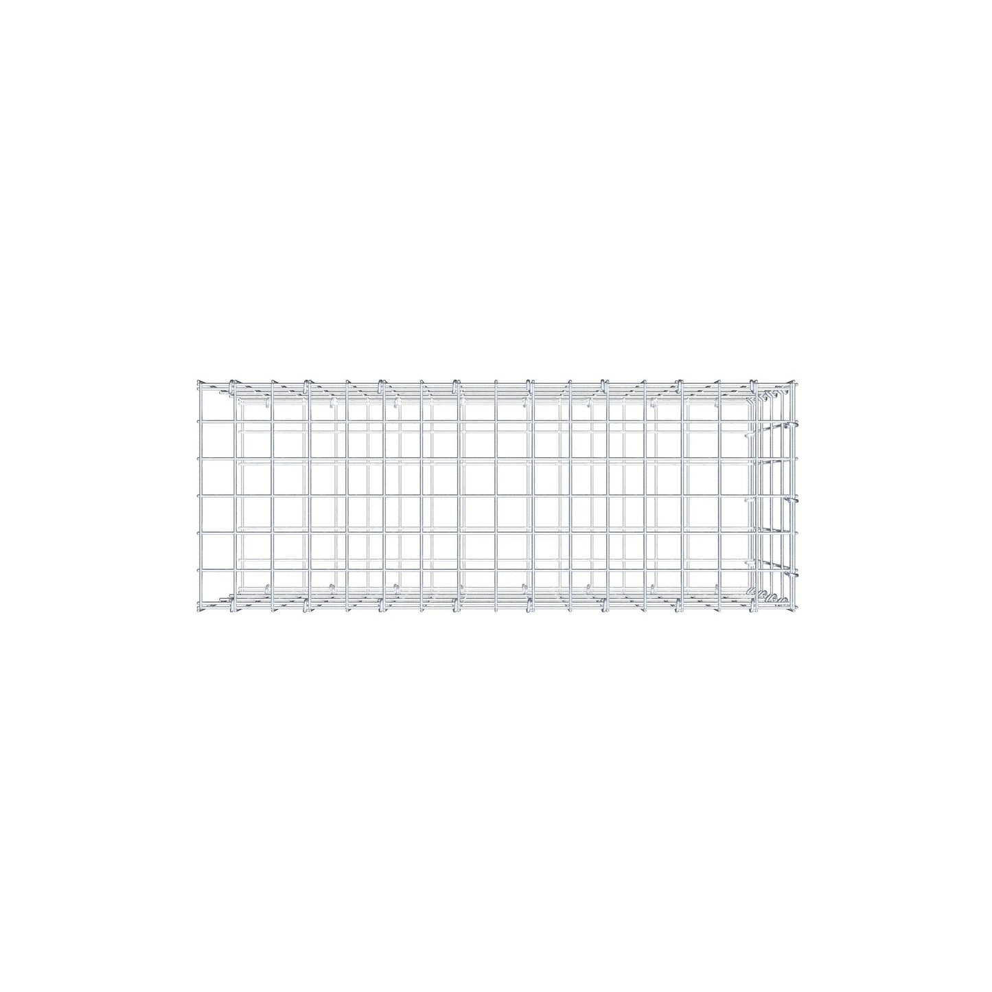 Anbaugabione Typ 2 80 cm x 40 cm x 30 cm, Maschenweite 5 cm x 10 cm, C-Ring