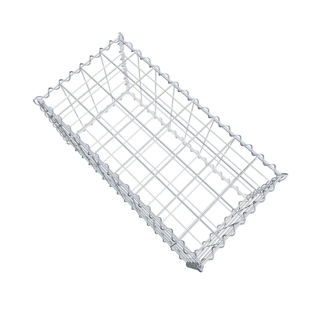 Gabião 80 cm x 40 cm x 40 cm (C x A x P), malhagem 10 cm x 10 cm, espiral