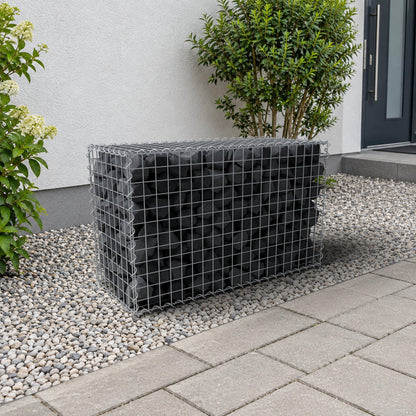 Gabion 100 cm x 60 cm x 40 cm (L x H x D), maskestørrelse 5 cm x 5 cm, spiral
