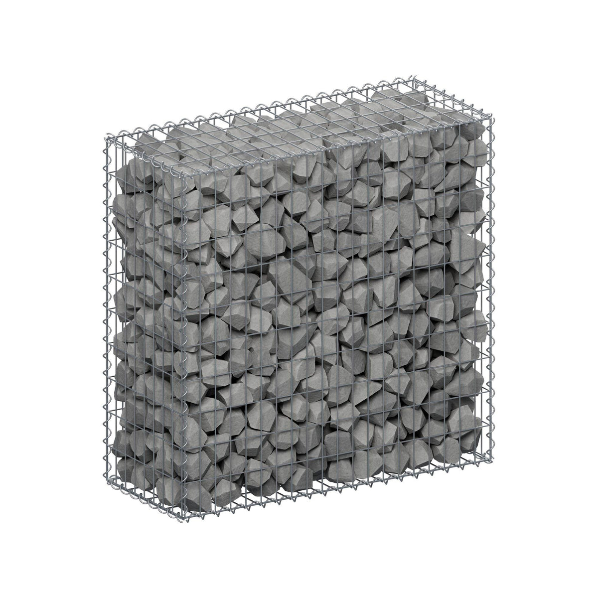 Gabbione 100 cm x 100 cm x 40 cm (L x H x P), maglia 5 cm x 10 cm, spirale