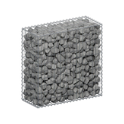 Gabbione 100 cm x 100 cm x 40 cm (L x H x P), maglia 5 cm x 10 cm, spirale