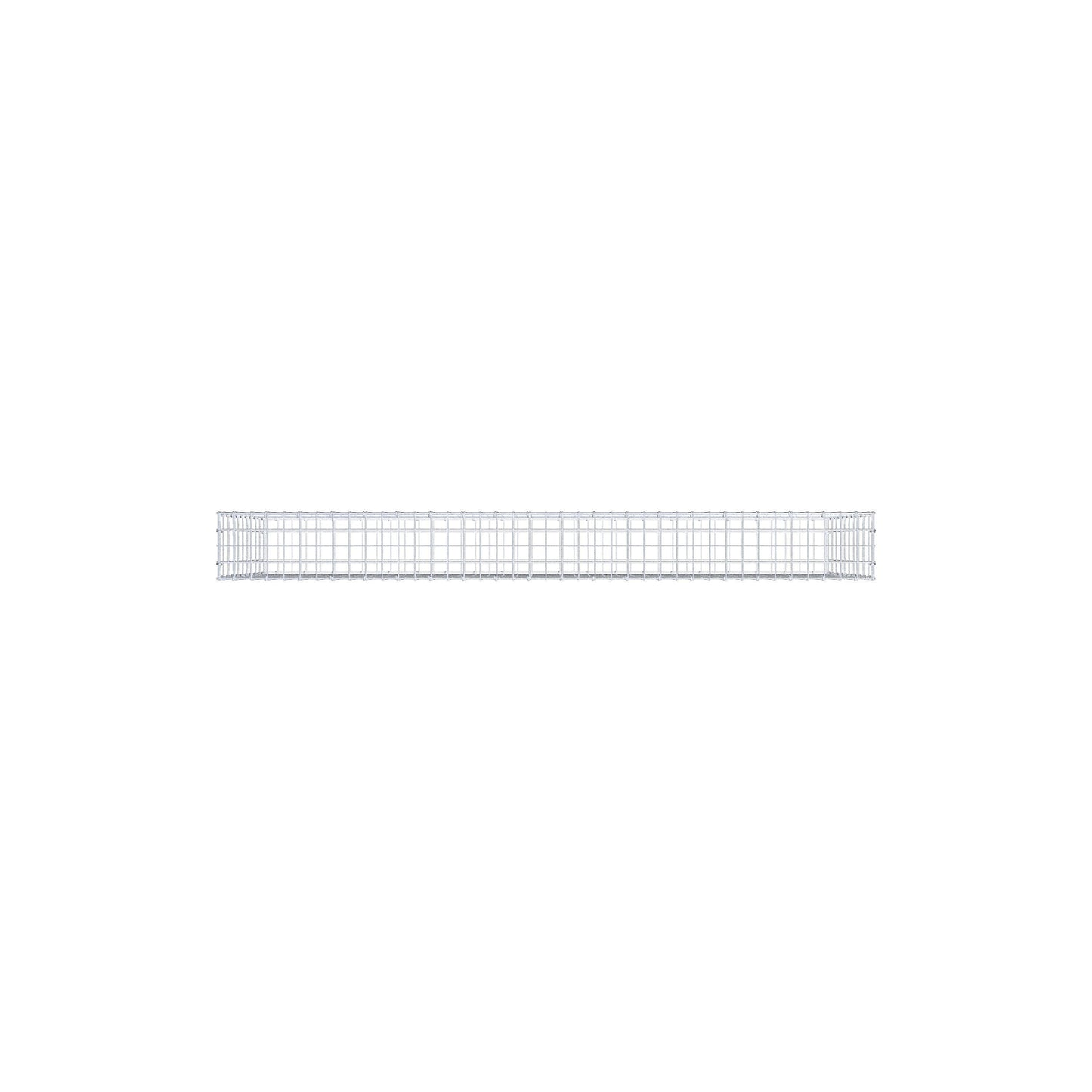 Gabion 200 cm x 100 cm x 20 cm (L x H x P), mailles 5 cm x 10 cm, anneau en C