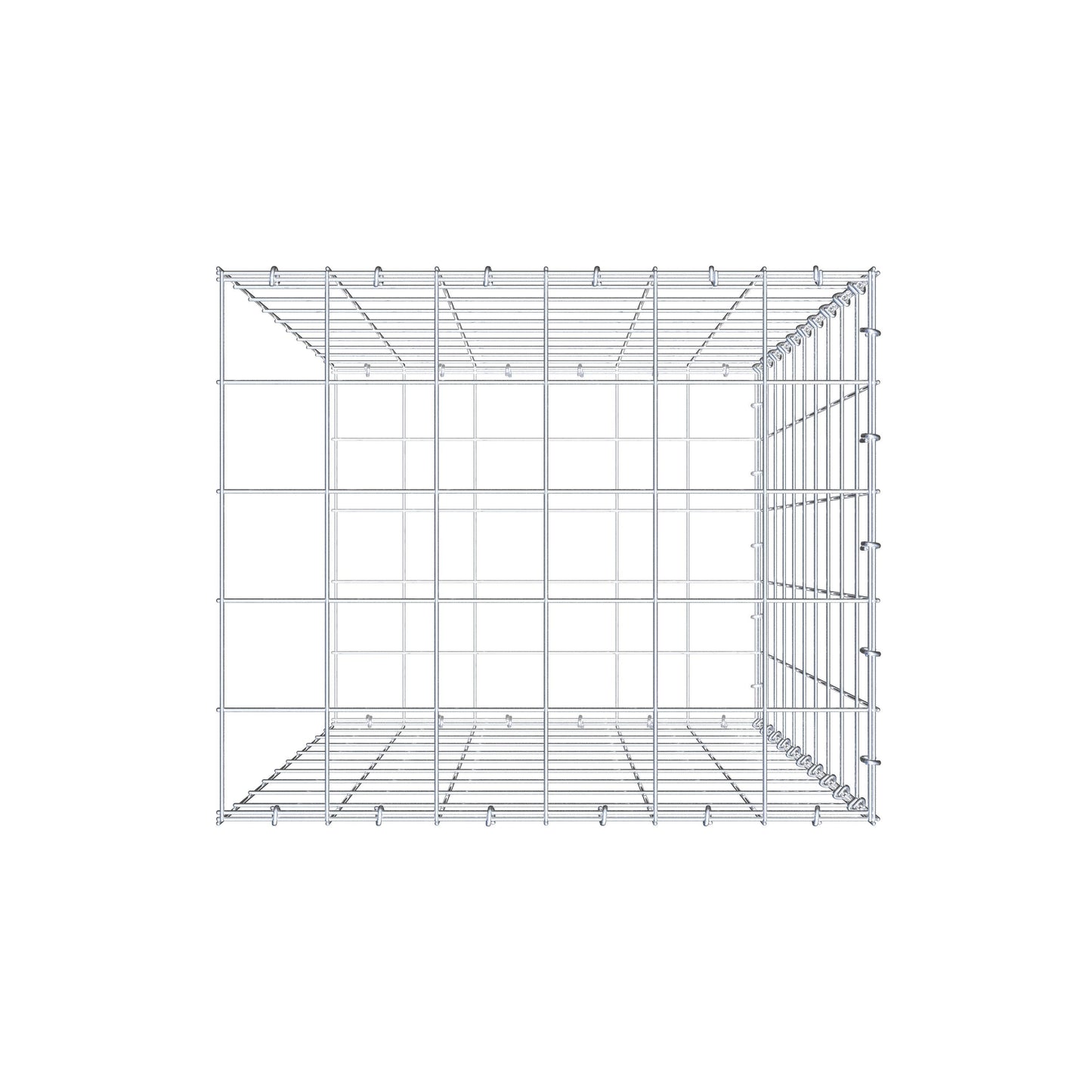 Gabião Tipo 2 100 cm x 60 cm x 50 cm (C x A x P), malhagem 10 cm x 10 cm, anel C