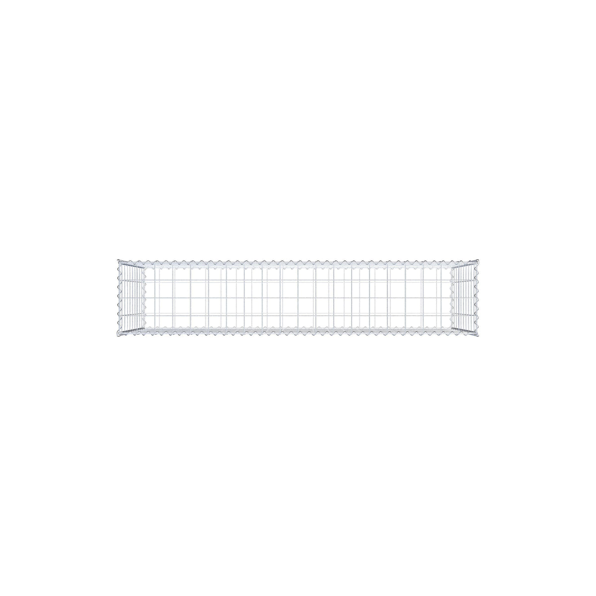 Gabião 200 cm x 100 cm x 40 cm (C x A x P), malhagem 10 cm x 10 cm, espiral