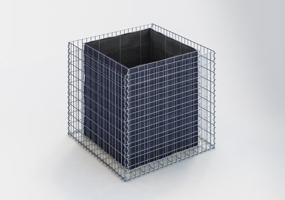 Högbädd, fyrkantig 100 cm x 90 cm x 100 cm (L x H x D), maskstorlek 5 x 10 cm, väggtjocklek 10 cm