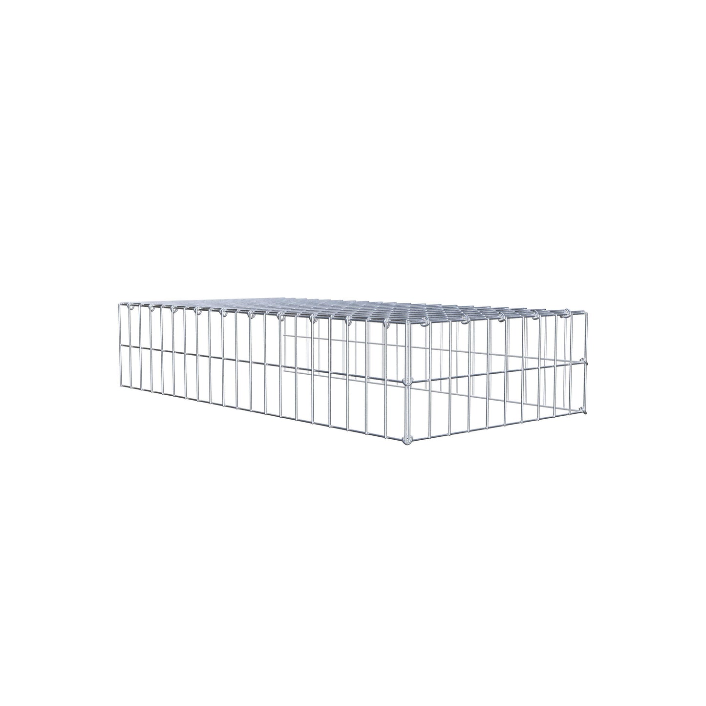 Gabbione aggiuntivo tipo 4 100 cm x 20 cm x 50 cm (L x H x P), maglia 5 cm x 10 cm, anello a C