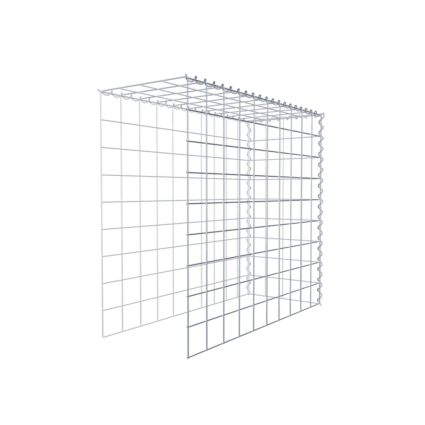 Opvokset gabion type 4 100 cm x 90 cm x 40 cm (L x H x D), maskestørrelse 10 cm x 10 cm, spiral